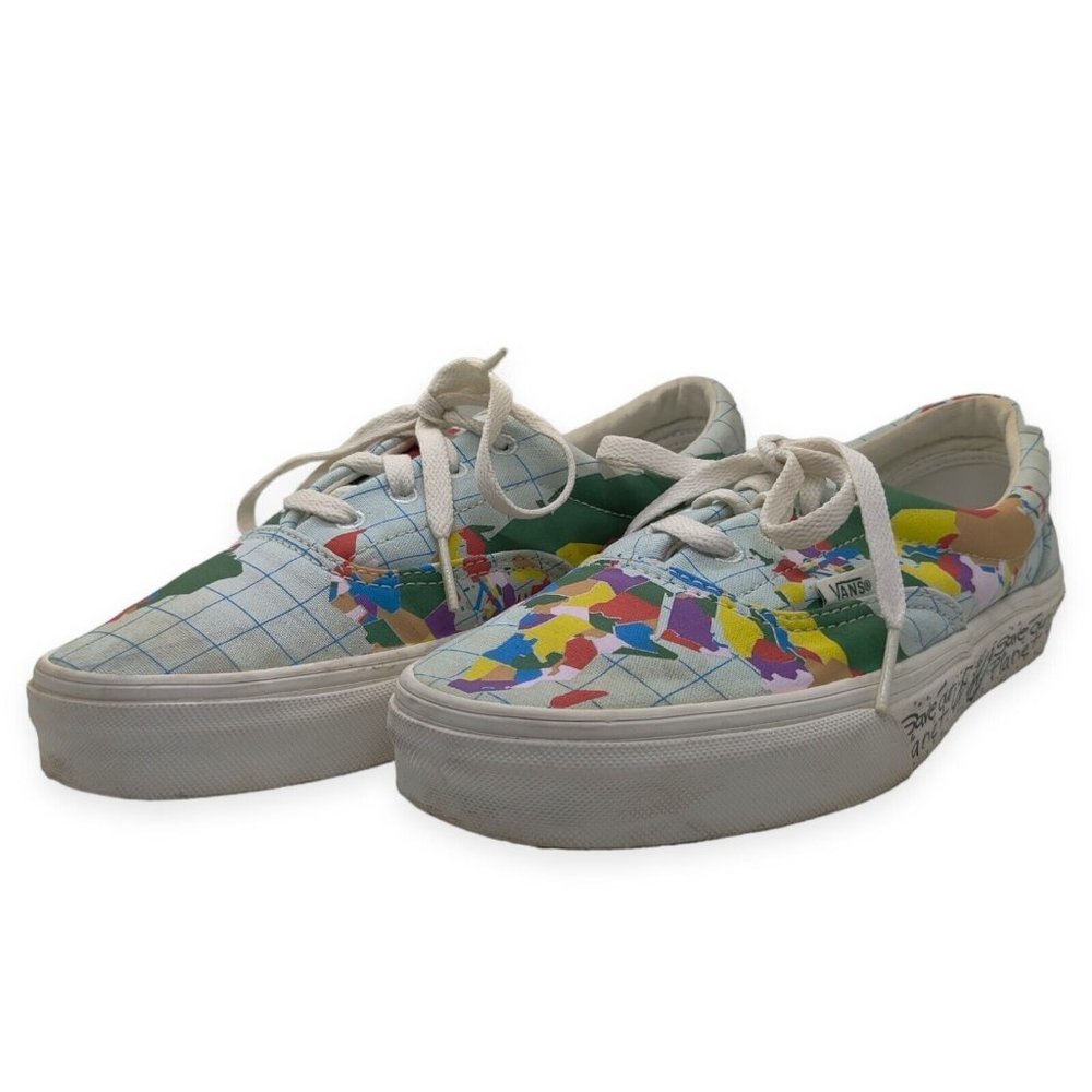 Vans Era X Save Our Planet World Map Men Sz 6 Women 7.5 Skate Shoe Sneaker READ